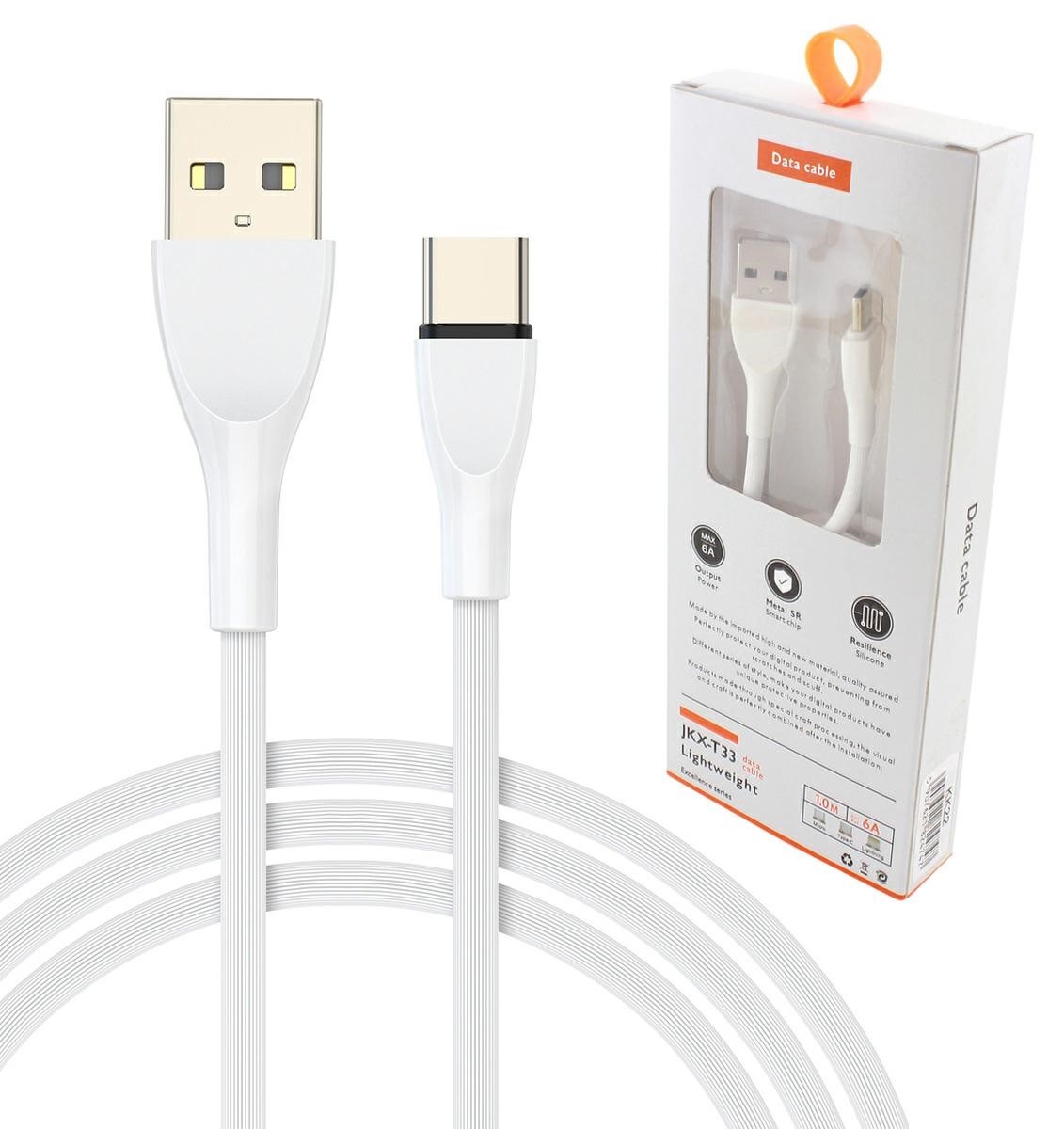 Cablu USB type-C fast charge , 2,1A, alb - imagine 7